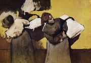 Edgar Degas Two Laundryman France oil painting artist